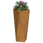 Jardinera 2 pcs Oxidado 30 x 30 x 75 cm Acero autopatinable en Macetas y jardineras | Comprar online en Foru.es