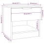 Mesita de noche madera contrachapada color roble ahumado de vidaXL, Mesitas de noche - Ref: Foro24-817045, Precio: 36,84 €, D...