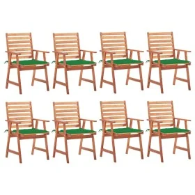 Gartenstühle und -kissen 8 Stk. massives Akazienholz von vidaXL, Gartenstühle - Ref: Foro24-3078379, Preis: 542,88 €, Rabatt: %