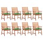 Sillas comedor de jardín y cojines 8 uds madera maciza acacia de vidaXL, Sillas de jardín - Ref: Foro24-3078379, Precio: 572,...