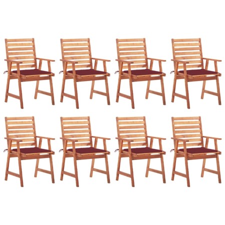 Sillas comedor de jardín y cojines 8 uds madera maciza acacia de vidaXL, Sillas de jardín - Ref: Foro24-3078383, Precio: 571,...