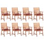 Sillas comedor de jardín y cojines 8 uds madera maciza acacia de vidaXL, Sillas de jardín - Ref: Foro24-3078383, Precio: 571,...