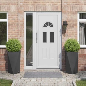 Jardinera 2 pcs Negro 40 x 40 x 75 cm Acero en Macetas y jardineras | Comprar online en Foru.es