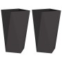 Jardinera 2 pcs Negro 40 x 40 x 75 cm Acero en Macetas y jardineras | Comprar online en Foru.es