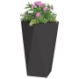 Jardinera 2 pcs Negro 40 x 40 x 75 cm Acero en Macetas y jardineras | Comprar online en Foru.es