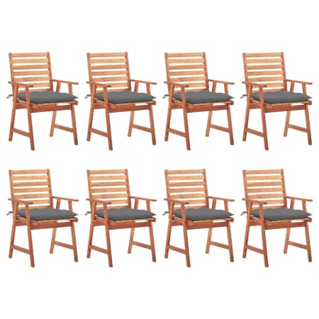 Sillas comedor de jardín y cojines 8 uds madera maciza acacia de vidaXL, Sillas de jardín - Ref: Foro24-3078390, Precio: 583,...