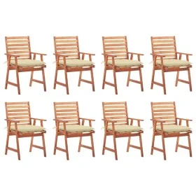 Gartenstühle und -kissen 8 Stk. massives Akazienholz von vidaXL, Gartenstühle - Ref: Foro24-3078391, Preis: 562,37 €, Rabatt: %