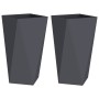 Jardinera 2 pcs Antracita 40 x 40 x 75 cm Acero en Macetas y jardineras | Comprar online en Foru.es