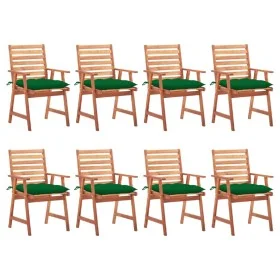 Sillas comedor de jardín y cojines 8 uds madera maciza acacia de vidaXL, Sillas de jardín - Ref: Foro24-3078394, Precio: 542,...