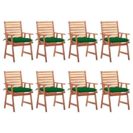 Sillas comedor de jardín y cojines 8 uds madera maciza acacia de vidaXL, Sillas de jardín - Ref: Foro24-3078394, Precio: 572,...