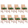 Sillas comedor de jardín y cojines 8 uds madera maciza acacia de vidaXL, Sillas de jardín - Ref: Foro24-3078394, Precio: 572,...