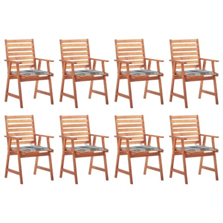 Sillas comedor de jardín y cojines 8 uds madera maciza acacia de vidaXL, Sillas de jardín - Ref: Foro24-3078388, Precio: 589,...