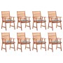 Sillas comedor de jardín y cojines 8 uds madera maciza acacia de vidaXL, Sillas de jardín - Ref: Foro24-3078388, Precio: 589,...