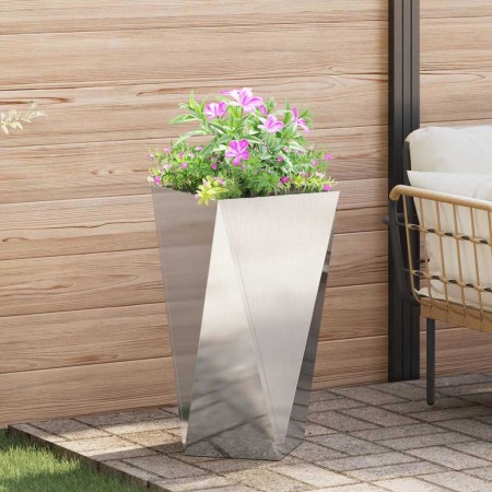 Jardinera Plateado 40 x 40 x 75 cm Acero inoxidable en Macetas y jardineras | Comprar online en Foru.es