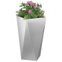 Jardinera 2 pcs Plateado 40 x 40 x 75 cm Acero Galvanizado en Macetas y jardineras | Comprar online en Foru.es