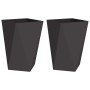 Jardinera 2 pcs Negro 50 x 50 x 75 cm Acero en Macetas y jardineras | Comprar online en Foru.es