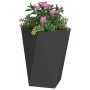 Jardinera 2 pcs Negro 50 x 50 x 75 cm Acero en Macetas y jardineras | Comprar online en Foru.es