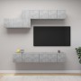 Set muebles de salón TV 7 pzas madera ingeniería gris hormigón en Muebles TV | Comprar online en Foru.es
