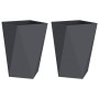 Jardinera 2 pcs Antracita 50 x 50 x 75 cm Acero en Macetas y jardineras | Comprar online en Foru.es