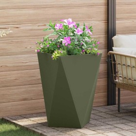 Jardinera Verde Oliva 50 x 50 x 75 cm Acero en Macetas y jardineras | Comprar online en Foru.es
