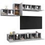 Set muebles de salón TV 7 pzas madera ingeniería gris hormigón en Muebles TV | Comprar online en Foru.es