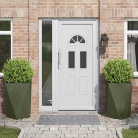 Jardinera 2 pcs Verde Oliva 50 x 50 x 75 cm Acero en Macetas y jardineras | Comprar online en Foru.es