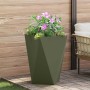 Jardinera 2 pcs Verde Oliva 50 x 50 x 75 cm Acero en Macetas y jardineras | Comprar online en Foru.es