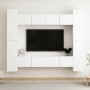 Set de muebles de salón TV 8 piezas madera de ingeniería blanco de vidaXL, Muebles TV - Ref: Foro24-3078650, Precio: 431,64 €...