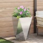 Jardinera 2 pcs Plateado 50 x 50 x 75 cm Acero inoxidable en Macetas y jardineras | Comprar online en Foru.es