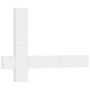 Set de muebles de salón TV 5 piezas madera de ingeniería blanco de vidaXL, Muebles TV - Ref: Foro24-3078655, Precio: 213,01 €...