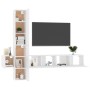 Set de muebles de salón TV 5 piezas madera de ingeniería blanco de vidaXL, Muebles TV - Ref: Foro24-3078655, Precio: 213,01 €...