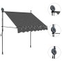 Toldo manual retráctil con LED gris antracita 200 cm en Toldos | Comprar online en Foru.es