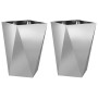 Jardinera 2 pcs Plateado 50 x 50 x 75 cm Acero Galvanizado en Macetas y jardineras | Comprar online en Foru.es