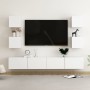 Set de muebles de salón TV 6 piezas madera de ingeniería blanco de vidaXL, Muebles TV - Ref: Foro24-3078663, Precio: 196,49 €...
