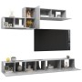 Set muebles de salón TV 6 pzas madera ingeniería gris hormigón en Muebles TV | Comprar online en Foru.es