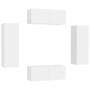 Muebles de salón 4 piezas madera de ingeniería blanco de vidaXL, Muebles TV - Ref: Foro24-3078666, Precio: 190,36 €, Descuent...
