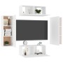 Muebles de salón 4 piezas madera de ingeniería blanco de vidaXL, Muebles TV - Ref: Foro24-3078666, Precio: 190,36 €, Descuent...