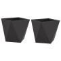 Jardinera 2 pcs Negro 30 x 30 x 30 cm Acero en Macetas y jardineras | Comprar online en Foru.es