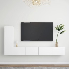 Set de muebles de salón TV 3 piezas madera de ingeniería blanco de vidaXL, Muebles TV - Ref: Foro24-3078675, Precio: 161,21 €...