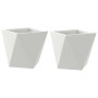 Jardinera 2 pcs 30 x 30 x 30 cm Acero en Macetas y jardineras | Comprar online en Foru.es