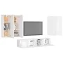 Juego de mueble para TV de 6 piezas aglomerado blanco de vidaXL, Muebles TV - Ref: Foro24-3078680, Precio: 275,18 €, Descuent...
