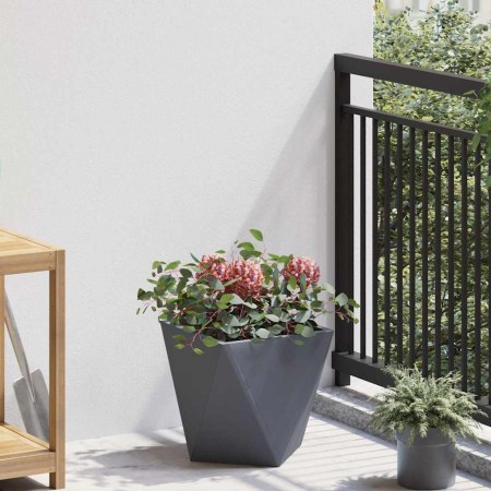 Jardinera Antracita 30 x 30 x 30 cm Acero en Macetas y jardineras | Comprar online en Foru.es