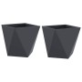 Jardinera 2 pcs Antracita 30 x 30 x 30 cm Acero en Macetas y jardineras | Comprar online en Foru.es