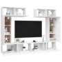 Set de muebles de salón TV 6 piezas madera de ingeniería blanco de vidaXL, Muebles TV - Ref: Foro24-3078699, Precio: 297,04 €...
