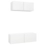 Set de muebles de salón TV 2 piezas madera de ingeniería blanco de vidaXL, Muebles TV - Ref: Foro24-3078702, Precio: 102,05 €...
