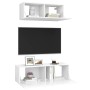 Set de muebles de salón TV 2 piezas madera de ingeniería blanco de vidaXL, Muebles TV - Ref: Foro24-3078702, Precio: 102,05 €...