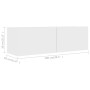 Set de muebles de salón TV 2 piezas madera de ingeniería blanco de vidaXL, Muebles TV - Ref: Foro24-3078702, Precio: 102,05 €...