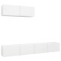 Set de muebles de salón TV 3 piezas madera de ingeniería blanco de vidaXL, Muebles TV - Ref: Foro24-3078703, Precio: 162,85 €...