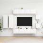 Set de mueble para TV de 8 piezas madera de ingeniería blanco de vidaXL, Muebles TV - Ref: Foro24-3078705, Precio: 322,22 €, ...
