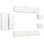 Set de mueble para TV de 8 piezas madera de ingeniería blanco de vidaXL, Muebles TV - Ref: Foro24-3078705, Precio: 322,22 €, ...